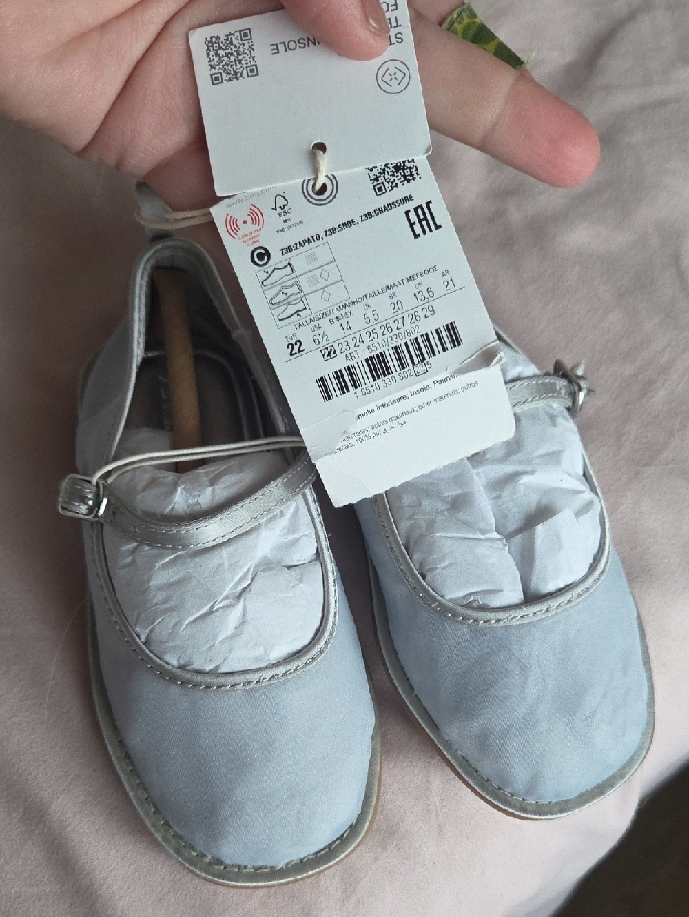 Organza Mary Jane Shoes in Pale Mint - Picture 5 of 5